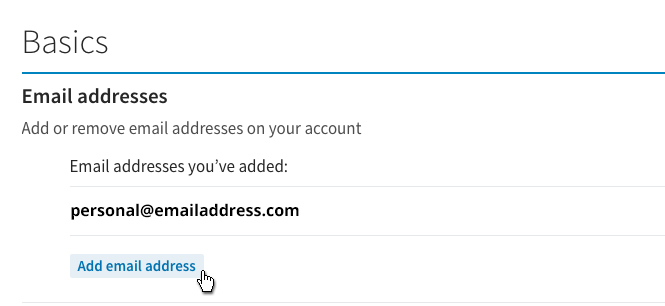 LinkedIn - Add Email Address