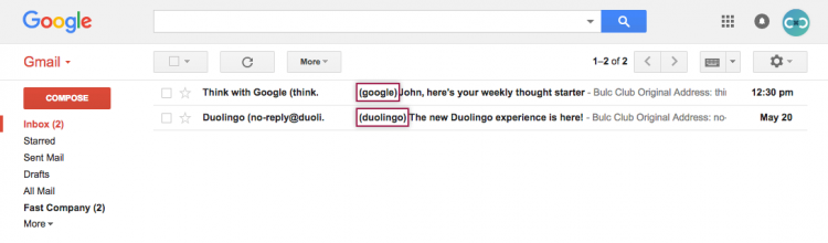 Matching Aliases in Gmail