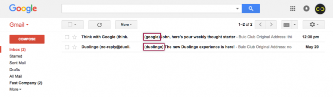 Matching Aliases in Gmail